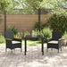 Set de masă pentru grădină cu pernă 3 pcs Negru Rattan poli - WALTI WALTI
