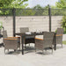 Set de masă pentru grădină cu pernă 5 pcs Gri Rattan poli - WALTI WALTI