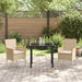 Set de masă pentru grădină cu pernă 3 pcs Bej Rattan poli - WALTI WALTI