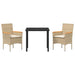 Set de masă pentru grădină cu pernă 3 pcs Bej Rattan poli - WALTI WALTI