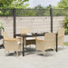 Set de masă pentru grădină cu pernă 5 pcs Bej Rattan poli - WALTI WALTI