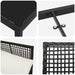 Set de masă pentru grădină cu pernă 5 pcs Negru poliratan - WALTI WALTI