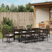 Set de masă pentru grădină cu pernă 9 pcs Maro poliratan - WALTI WALTI