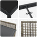 Set de masă pentru grădină cu pernă 7 pcs Gri poliratan - WALTI WALTI