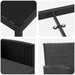Set de masă pentru grădină cu pernă 9 pcs Negru poliratan - WALTI WALTI