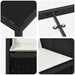 Set de masă pentru grădină cu pernă 9 pcs Negru poliratan - WALTI WALTI