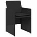 Set de masă pentru grădină cu pernă 5 pcs Negru poliratan - WALTI WALTI