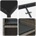 Set de masă pentru grădină cu pernă 9 pcs Gri poliratan - WALTI WALTI
