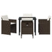 Set de masă pentru grădină cu pernă 5 pcs Maro Rattan poli - WALTI WALTI