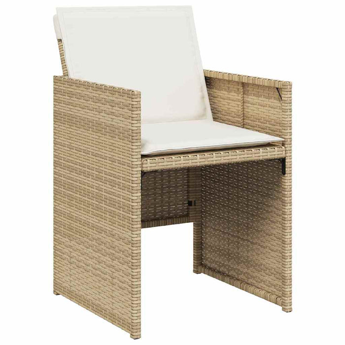Set de masă pentru grădină cu pernă 5 pcs Bej poliratan - WALTI WALTI