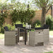 Set de masă pentru grădină 5 pcs Gri deschis Rattan poli - WALTI WALTI
