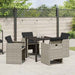 Set de masă pentru grădină 5 pcs Gri deschis Rattan poli - WALTI WALTI