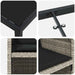 Set de masă pentru grădină cu pernă 5 pcs Gri deschis poliratan - WALTI WALTI