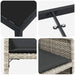 Set de masă pentru grădină cu pernă 9 pcs Gri deschis poliratan - WALTI WALTI