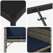Set de masă pentru grădină cu pernă 5 pcs Gri poliratan - WALTI WALTI