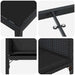 Set de masă pentru grădină cu pernă 5 pcs Negru poliratan - WALTI WALTI