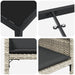 Set de masă pentru grădină cu pernă 9 pcs Gri deschis poliratan - WALTI WALTI