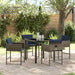 Set de masă pentru grădină cu pernă 5 pcs Gri Rattan poli - WALTI WALTI