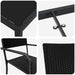 Set de masă pentru grădină cu pernă 5 pcs Negru poliratan - WALTI WALTI