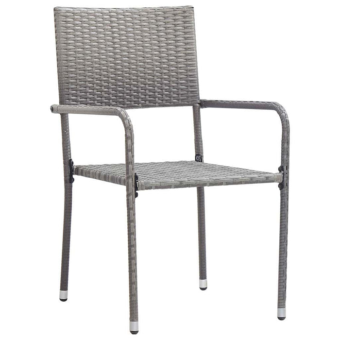 Set de masă pentru grădină cu pernă 7 pcs Gri poliratan - WALTI WALTI