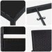Set de masă pentru grădină cu pernă 7 pcs Negru poliratan - WALTI WALTI