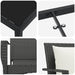 Set de masă pentru grădină cu pernă 3 pcs Negru Rattan poli - WALTI WALTI