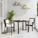 Set de masă pentru grădină cu pernă 3 pcs Negru Rattan poli - WALTI WALTI