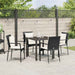 Set de masă pentru grădină cu pernă 5 pcs Negru Rattan poli - WALTI WALTI