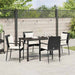 Set de masă pentru grădină cu pernă 5 pcs Negru Rattan poli - WALTI WALTI
