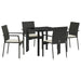 Set de dining pentru grădină 5 pcs Negru 80 x 80 x 73 cm - WALTI WALTI