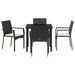 Set de dining pentru grădină 5 pcs Negru 80 x 80 x 73 cm - WALTI WALTI