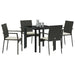 Set de dining pentru grădină 5 pcs Negru 80 x 80 x 73 cm - WALTI WALTI