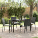 Set de scaune de grădină 4 5 pcs Negru 140 x 70 x 73 cm - WALTI WALTI
