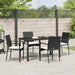 Set de scaune de grădină 4 5 pcs Negru 140 x 70 x 73 cm - WALTI WALTI
