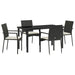 Set de scaune de grădină 4 5 pcs Negru 140 x 70 x 73 cm - WALTI WALTI