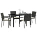 Set de scaune de grădină 4 5 pcs Negru 140 x 70 x 73 cm - WALTI WALTI