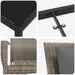 Set de Dining pentru Grădină cu pernă cu pernă 3 pcs Gri 80 x 80 x 73 cm - WALTI WALTI