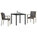 Set de Dining pentru Grădină cu pernă cu pernă 3 pcs Gri 80 x 80 x 73 cm - WALTI WALTI