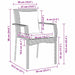 Set de Dining pentru Grădină cu pernă cu pernă 3 pcs Gri 80 x 80 x 73 cm - WALTI WALTI