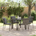 Set de 4 scaune de grădină cu pernă cu pernă 5 pcs Gri 80 x 80 x 73 cm - WALTI WALTI