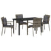 Set de scaune de grădină cu pernă cu pernă 5 pcs Gri 140 x 70 x 73 cm - WALTI WALTI