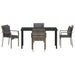 Set de scaune de grădină cu pernă cu pernă 5 pcs Gri 140 x 70 x 73 cm - WALTI WALTI