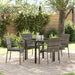 Set de scaune de grădină 4 cu pernă 5 pcs Gri 80 x 80 x 73 cm - WALTI WALTI