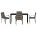 Set de 4 scaune de grădină cu pernă 5 pcs Gri 140 x 70 x 73 cm - WALTI WALTI