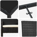 Set de masă pentru grădină cu pernă 9 pcs Negru poliratan - WALTI WALTI