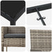 Set de masă pentru grădină cu pernă 7 pcs Gri poliratan - WALTI WALTI