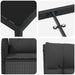 Set de masă pentru grădină cu pernă 9 pcs Negru poliratan - WALTI WALTI