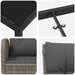 Set de masă pentru grădină cu pernă 9 pcs Gri poliratan - WALTI WALTI