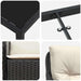 Set de masă pentru grădină cu pernă 7 pcs Negru poliratan - WALTI WALTI