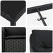 Set de masă pentru grădină cu pernă 5 pcs Negru Rattan poli - WALTI WALTI